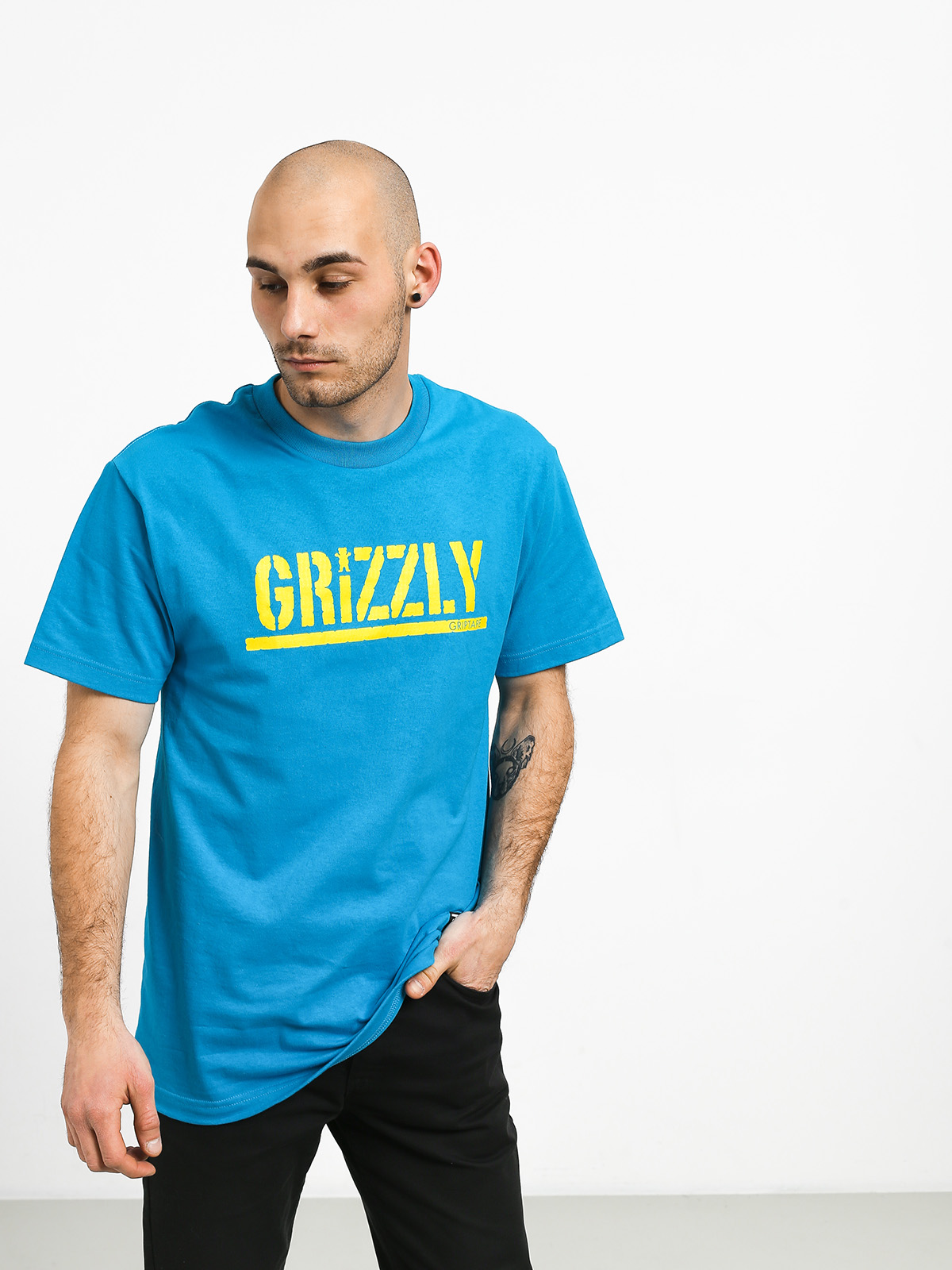 Tričko Grizzly Griptape Stamped (teal)