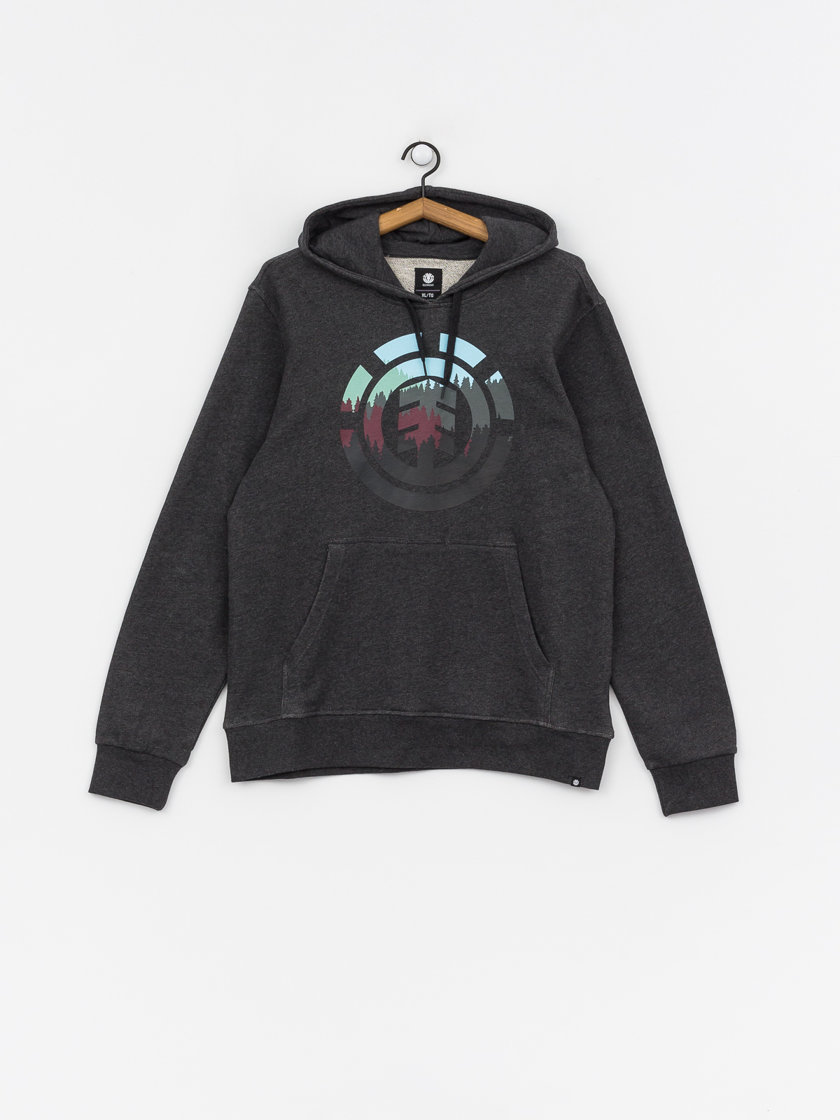 Mikina s kapucí Element Glimpse Icon HD (charcoal heather)