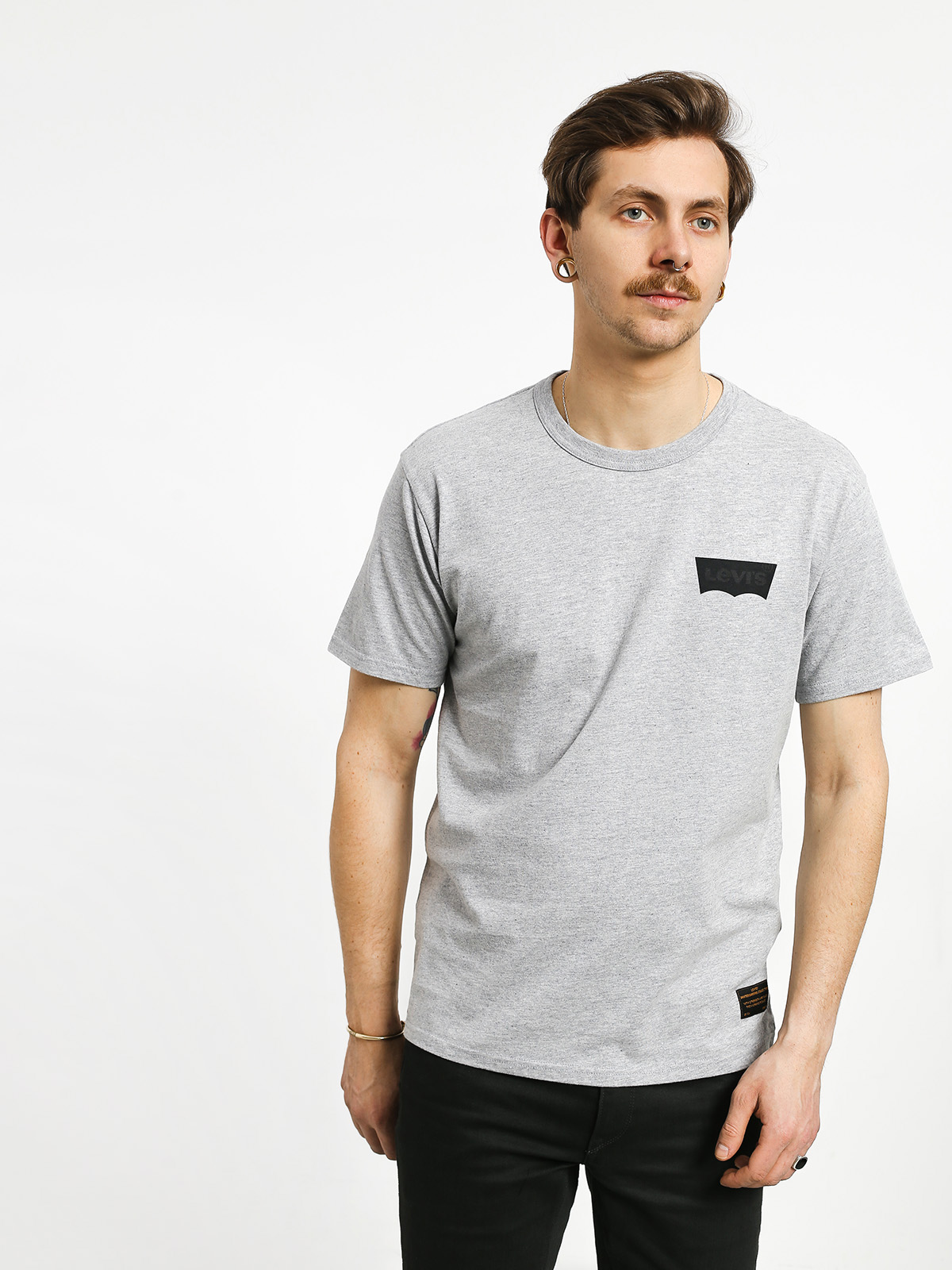 Tričko Levi's Graphic (heather grey core batwing black)