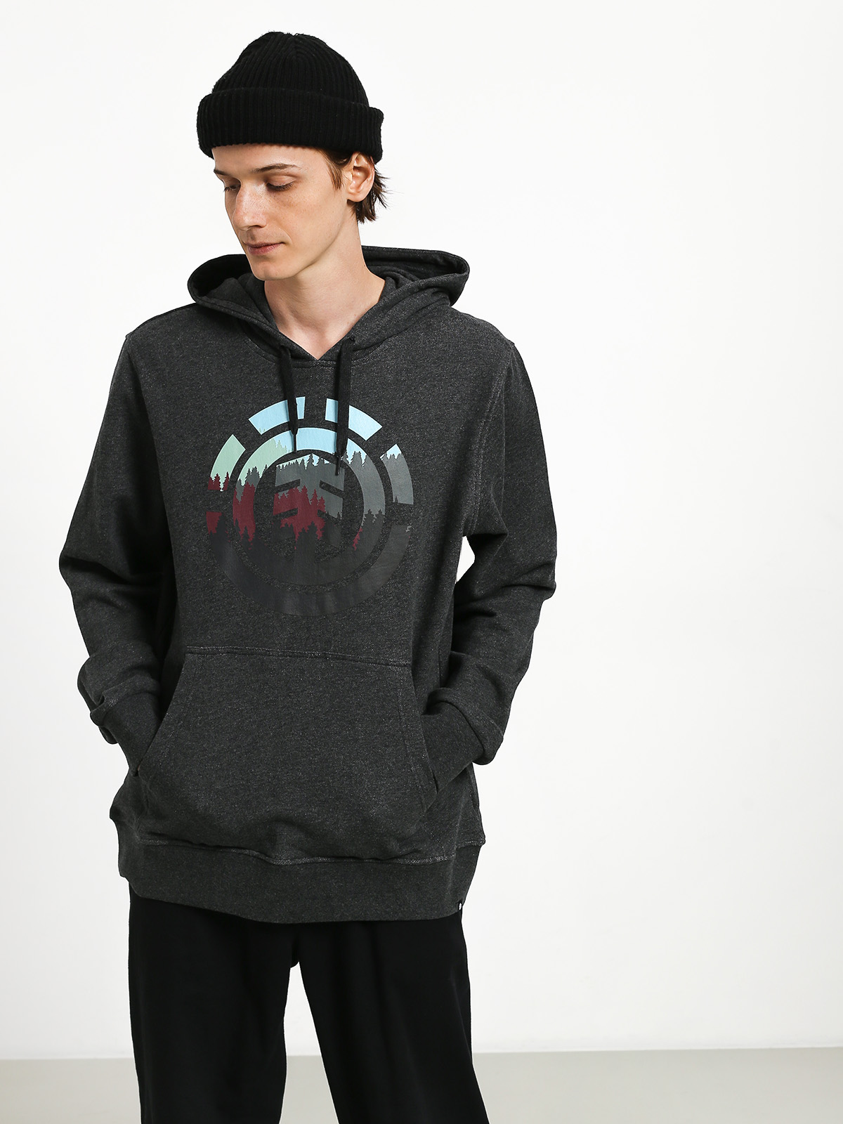 Mikina s kapucí Element Glimpse Icon HD (charcoal heather)