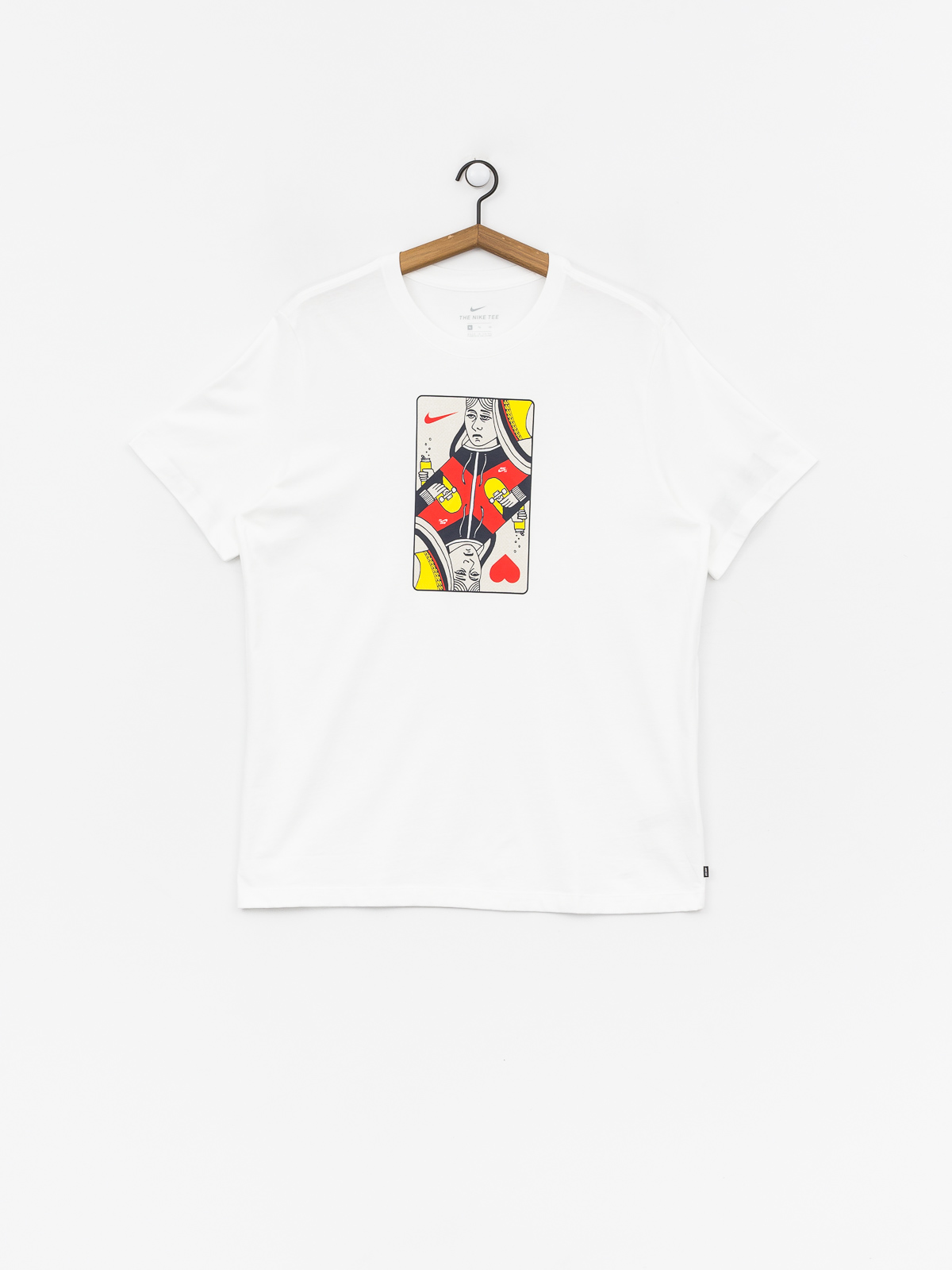 Tričko Nike SB Queen Card (white/habanero red)