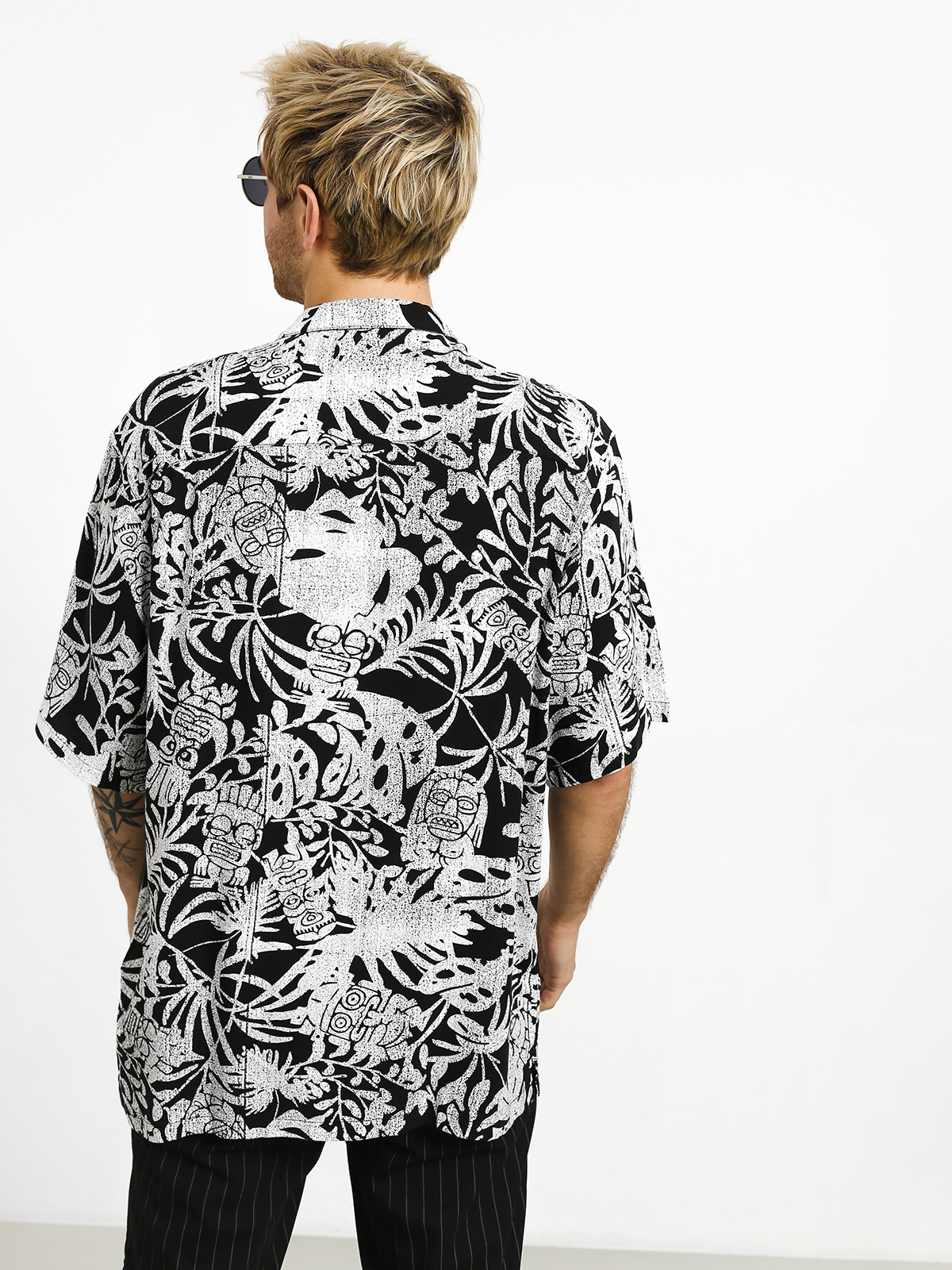 Košile Carhartt WIP Tiki Mono (tiki mono print/black/wax)