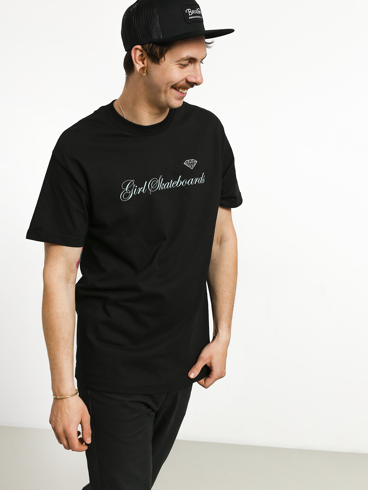 Tričko Girl Skateboard Supply Script (black)