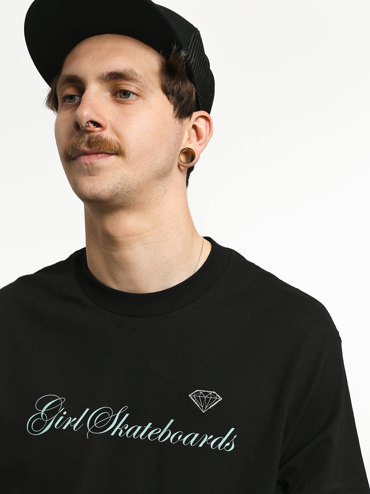 Tričko Girl Skateboard Supply Script (black)