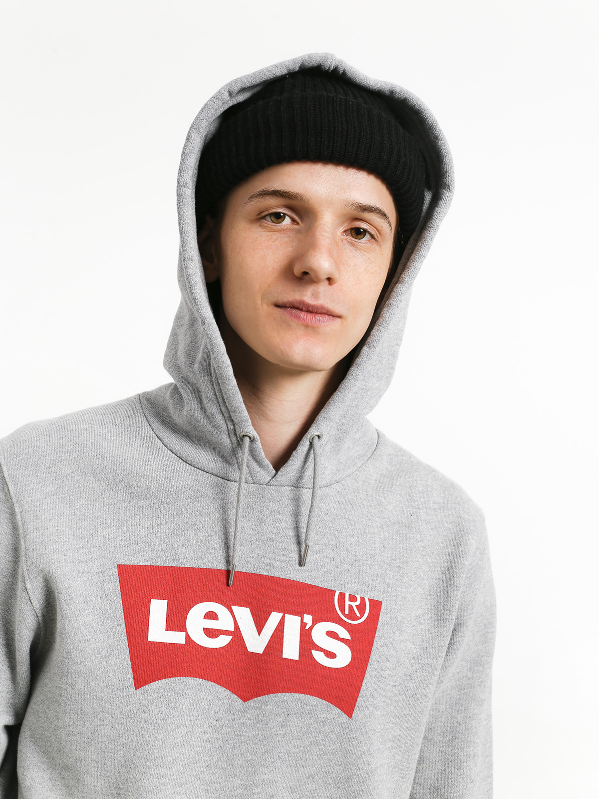 Mikina s kapucí Levi's Graphic HD (heather grey)