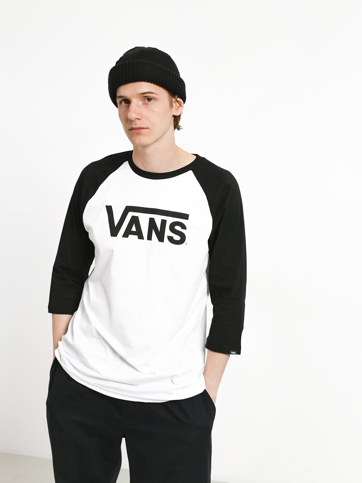 Vans Tričko Koszulka Classic Raglan 3I4 (white/black)