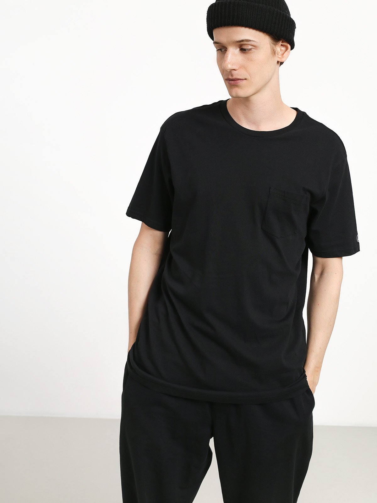 Tričko Volcom Solid Pocket (blk)