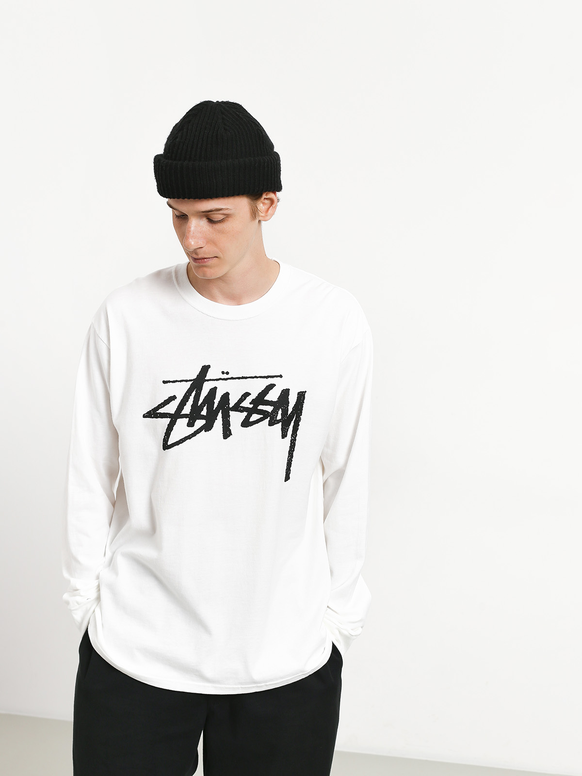 Triko Stussy Stock Ls (white)