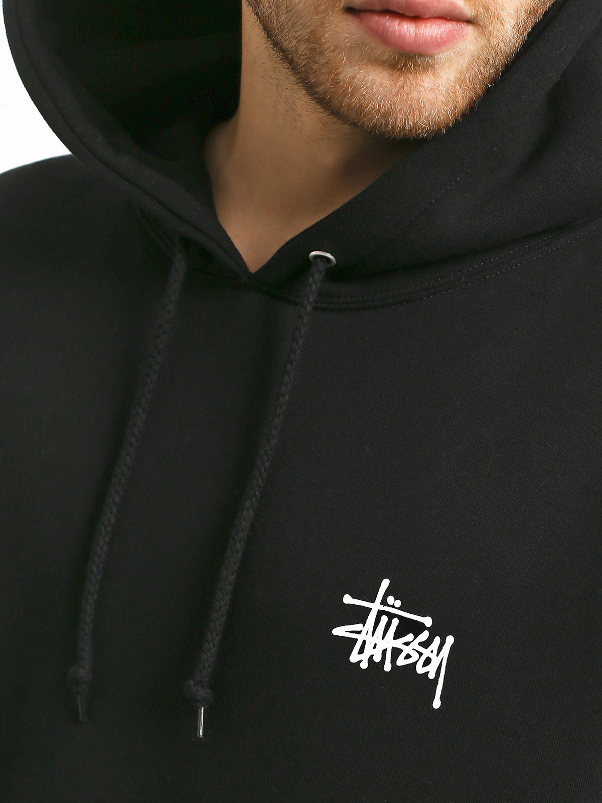 Mikina s kapucí Stussy Basic HD (black)