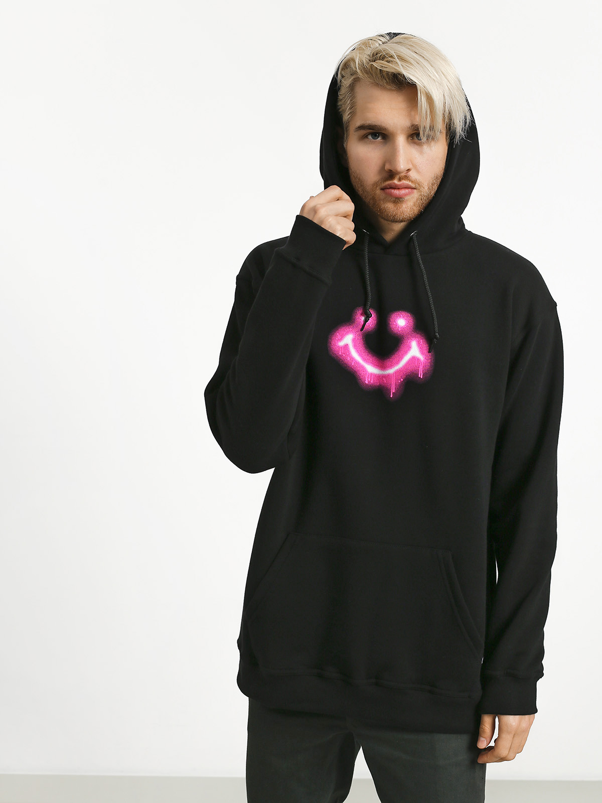 Mikina s kapucí Diamante Wear Fuck Fake Smiles HD (black)