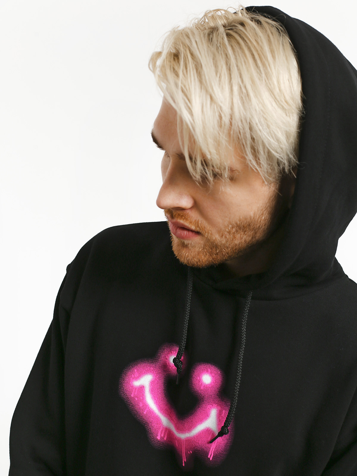 Mikina s kapucí Diamante Wear Fuck Fake Smiles HD (black)