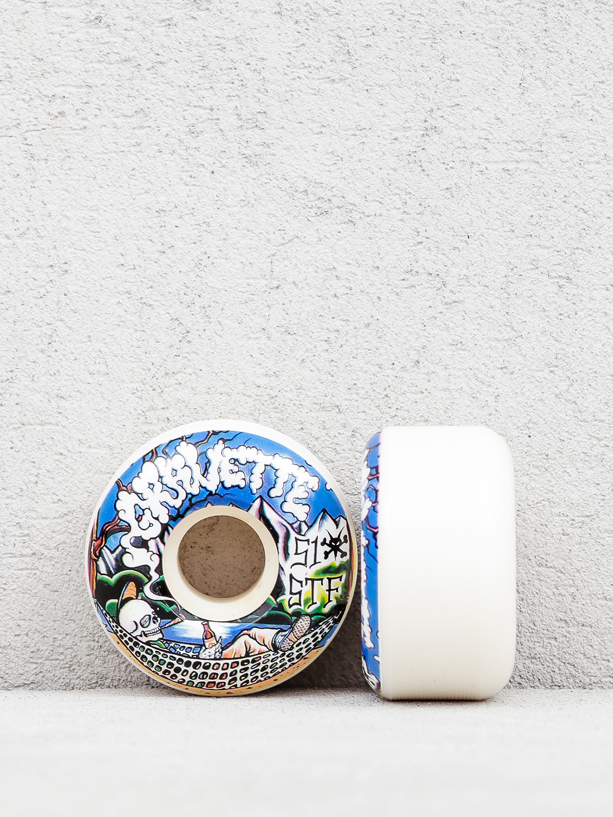Kolečka Bones Gravette Outdorsman Streettech Formula V2 (white/blue)