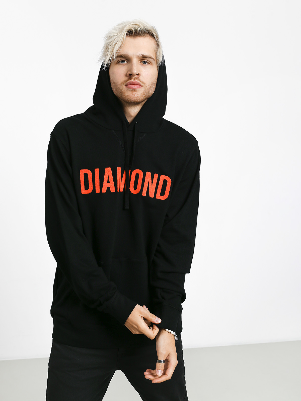 Mikina s kapucí Diamond Supply Co. Diamond French Terry (black)