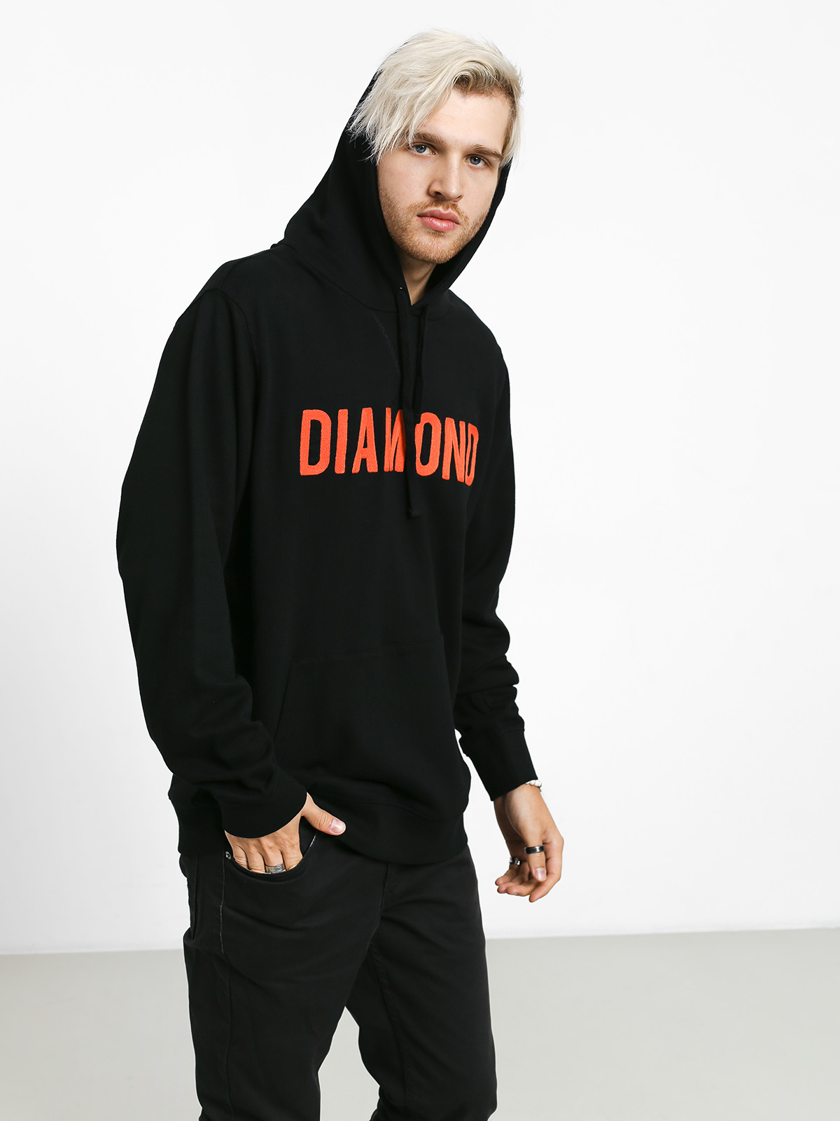Mikina s kapucí Diamond Supply Co. Diamond French Terry (black)