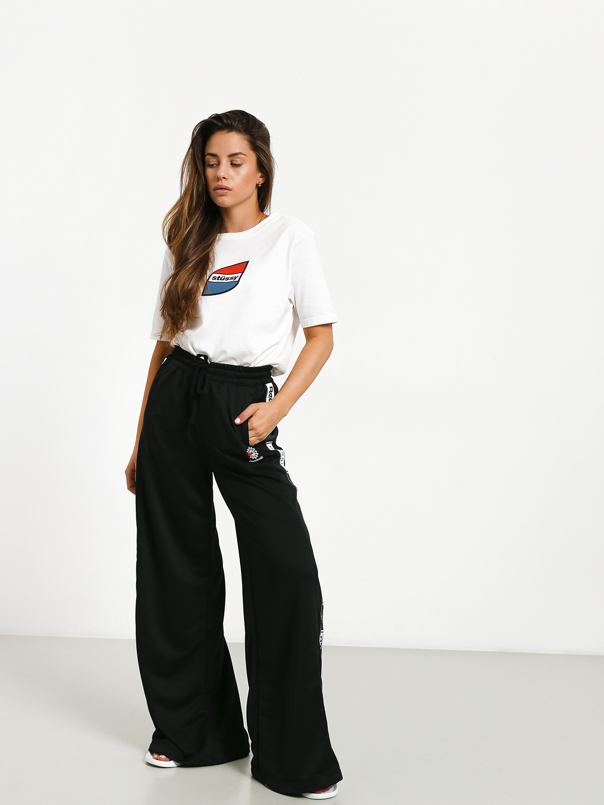 Tričko Stussy Stripes Wmn (white)