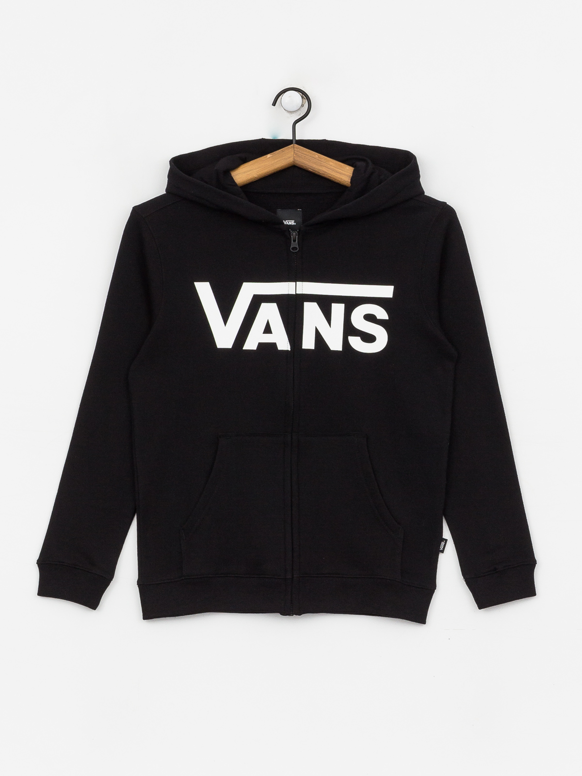Mikina s kapucí Vans Classic Jr ZHD (black/white)