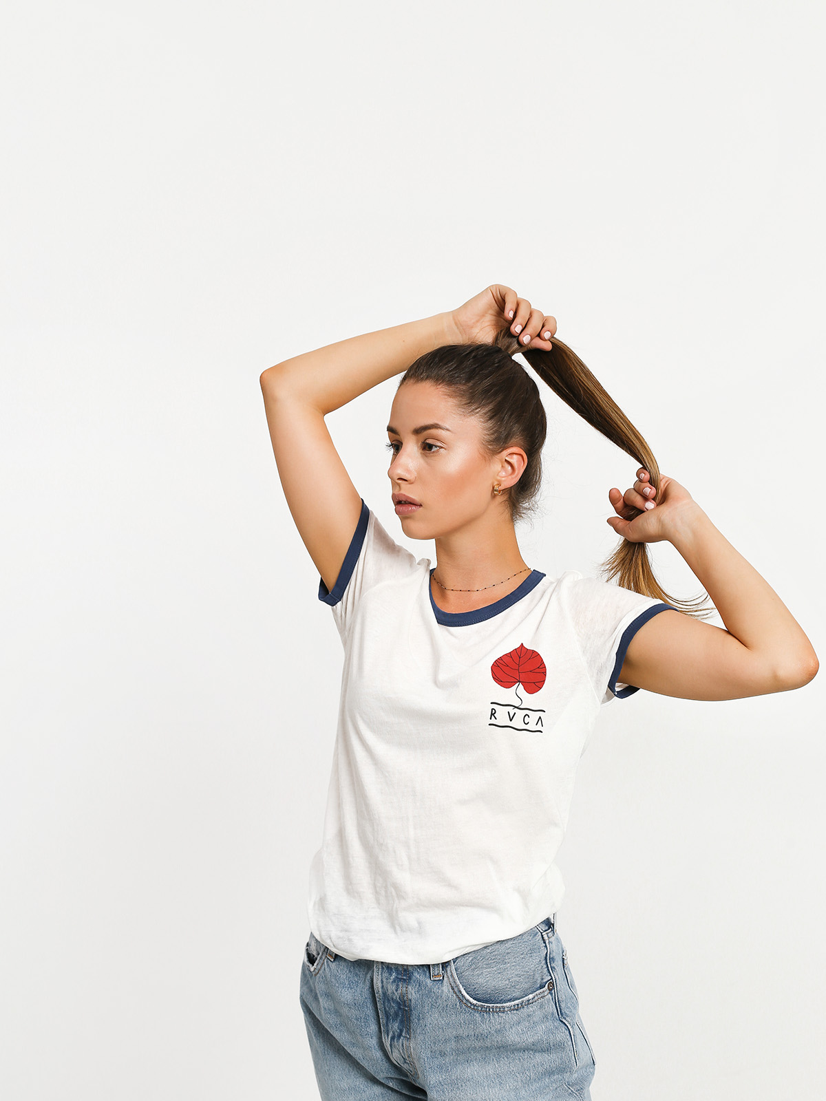 Tričko RVCA Foliage (vintage white)