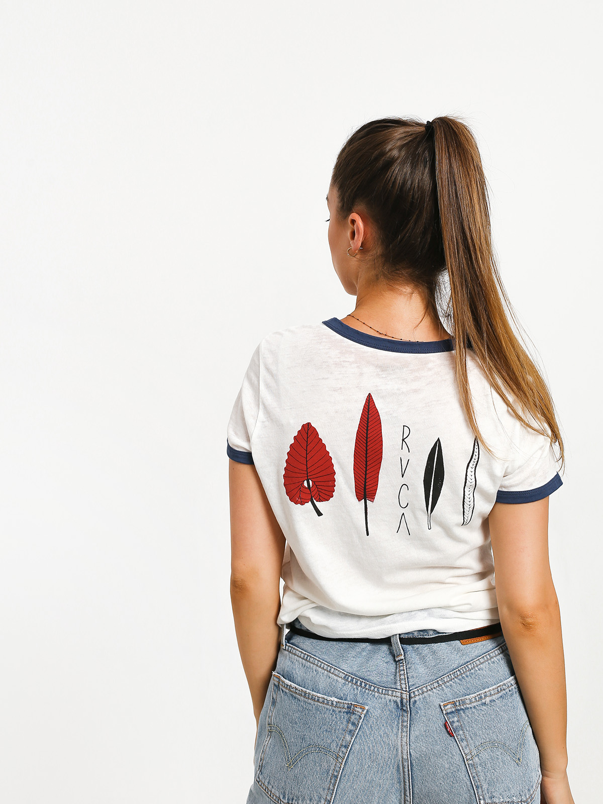 Tričko RVCA Foliage (vintage white)