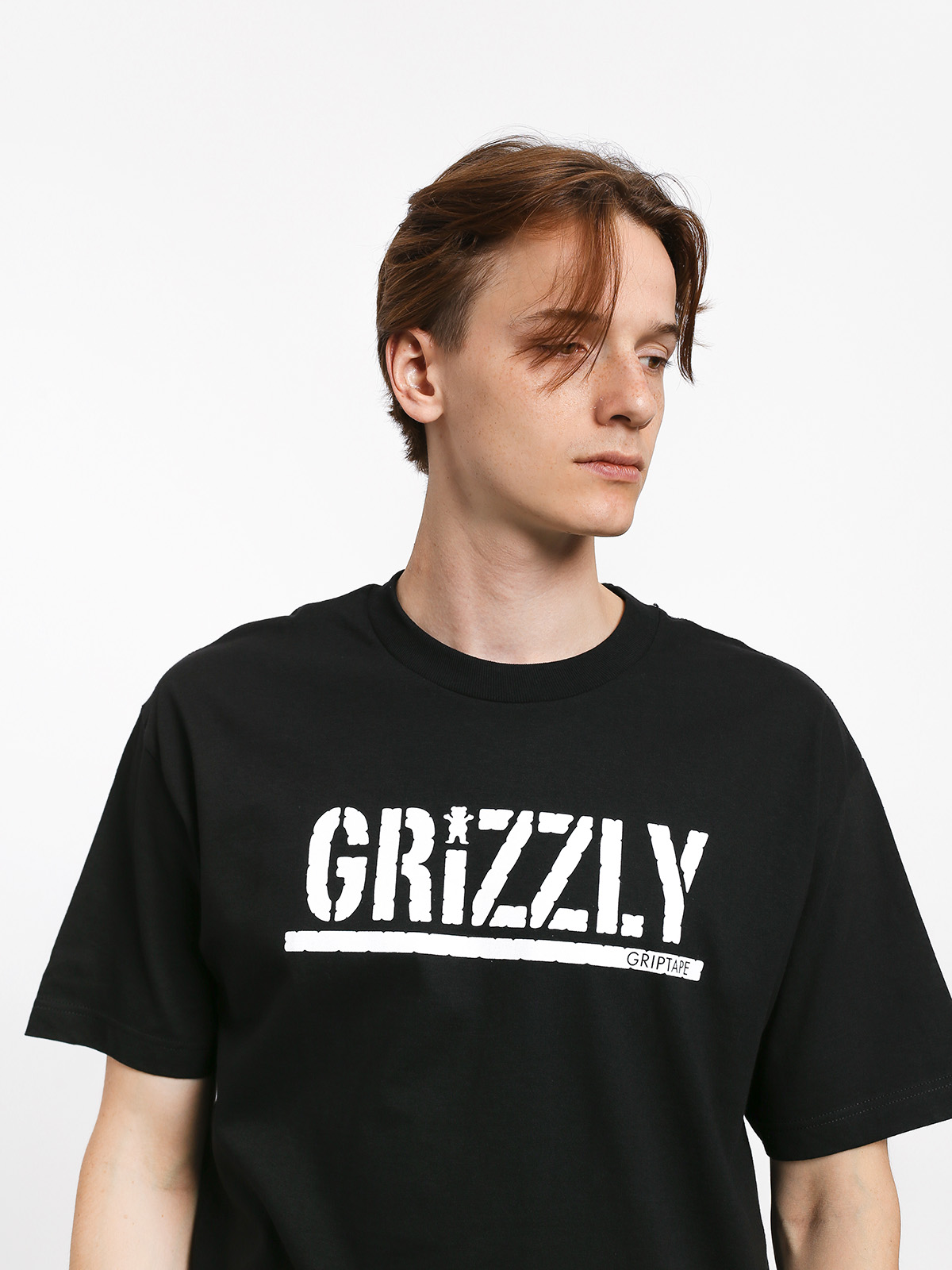 Tričko Grizzly Griptape Stamp (black/white)
