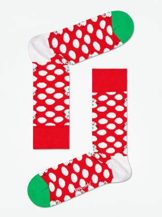 Ponožky Happy Socks Big Dot Snowman (red/white)
