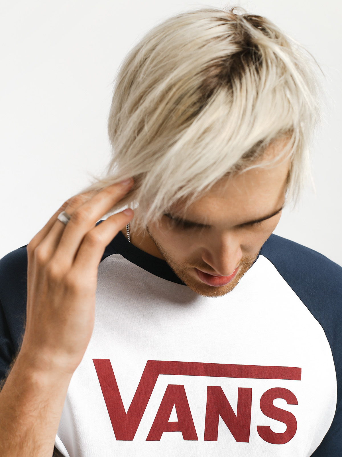 Tričko Vans Classic Raglan (white/dress blues)