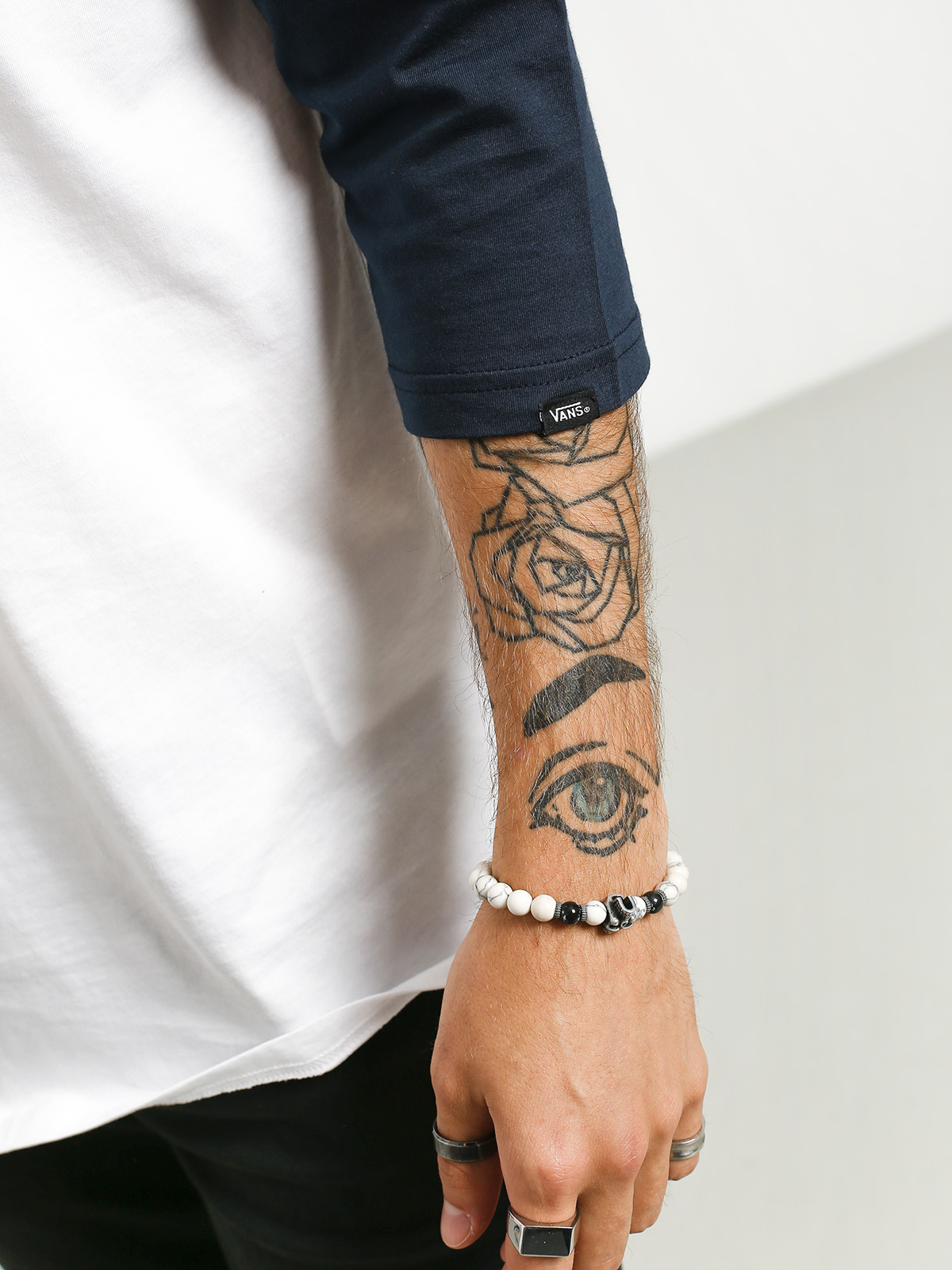 Tričko Vans Classic Raglan (white/dress blues)