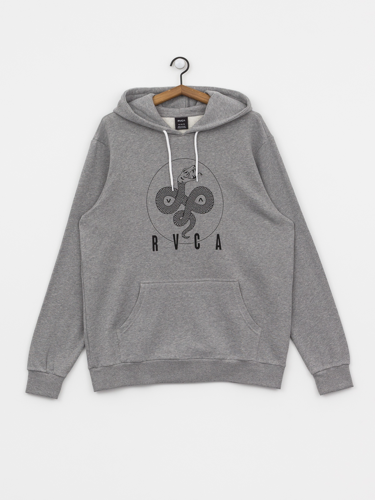 Mikina s kapucí RVCA Serpent Curved HD (athletic heathe)