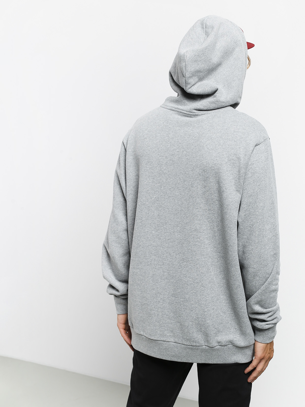 Mikina s kapucí RVCA Serpent Curved HD (athletic heathe)