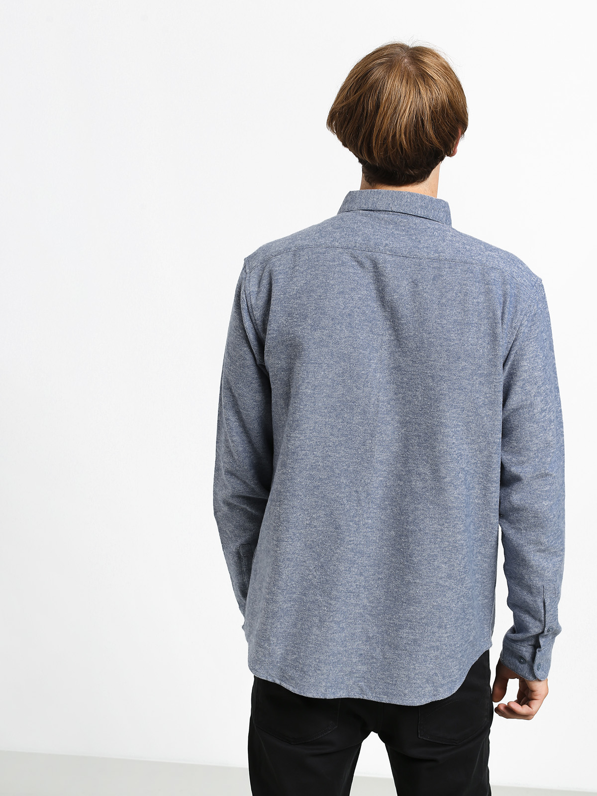 Košile RVCA Blackand Flannel L (china blue)