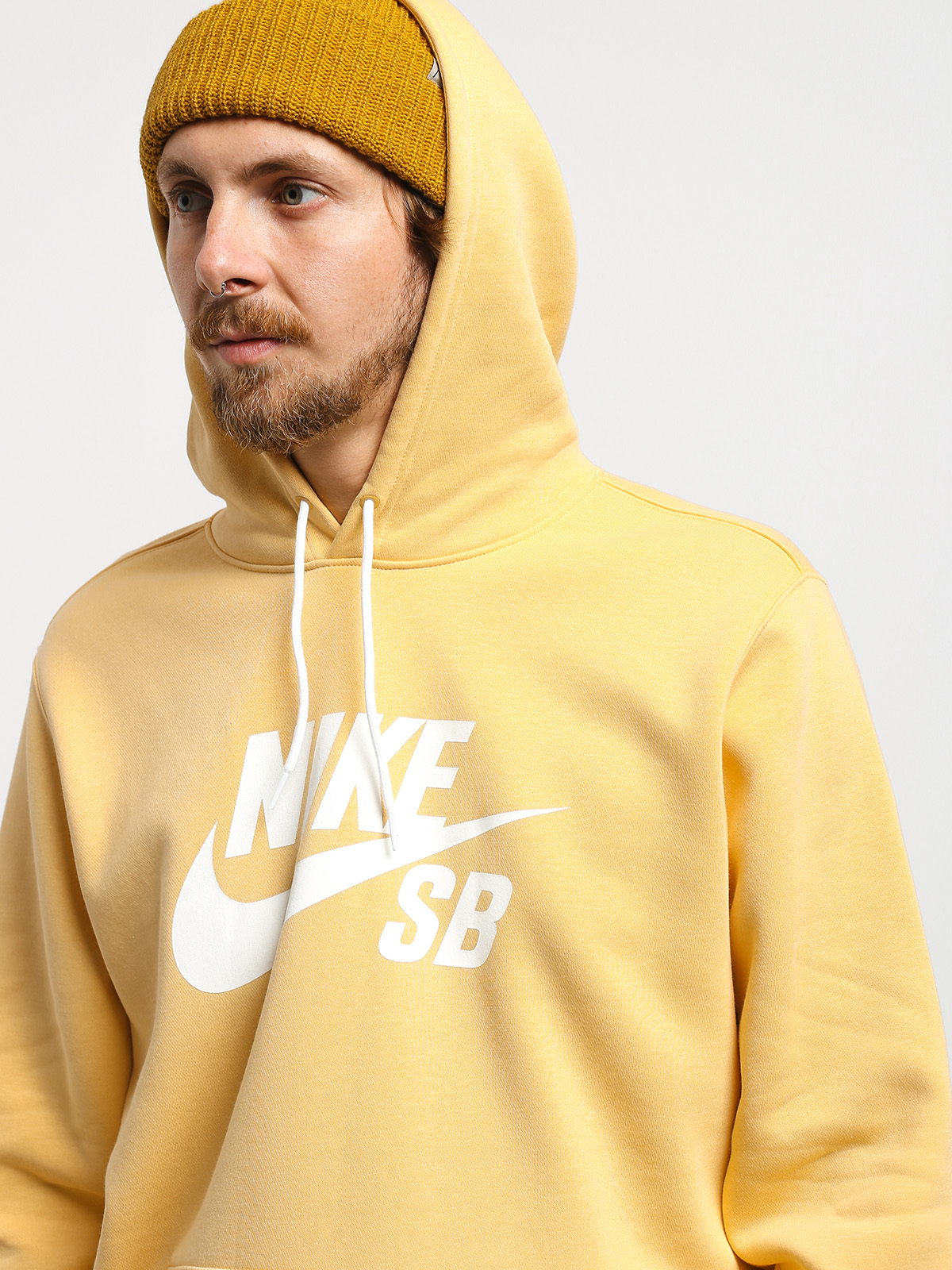 Mikina s kapucí Nike SB Sb Icon HD (celestial gold/summit white)