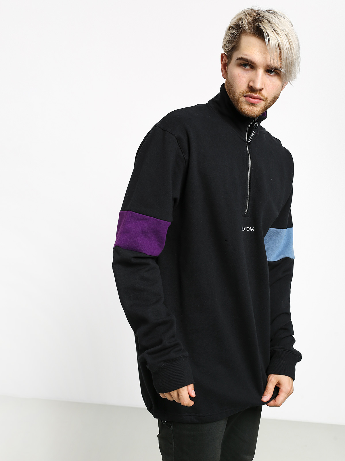 Mikina Volcom Rixon Fleece Crew (black)