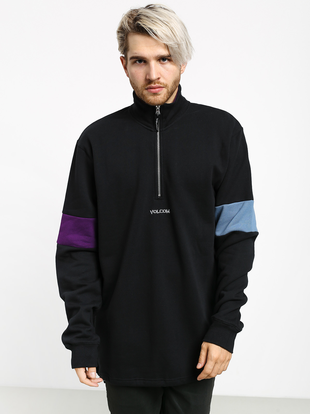 Mikina Volcom Rixon Fleece Crew (black)