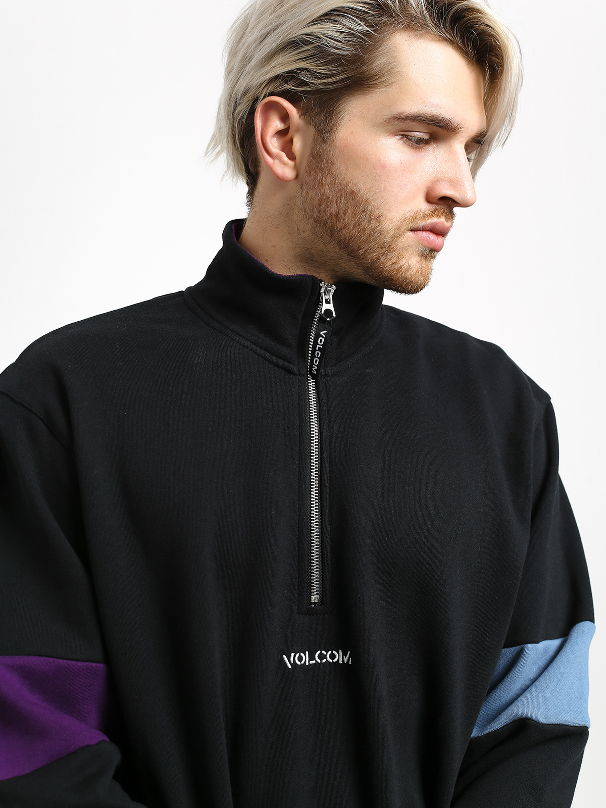 Mikina Volcom Rixon Fleece Crew (black)