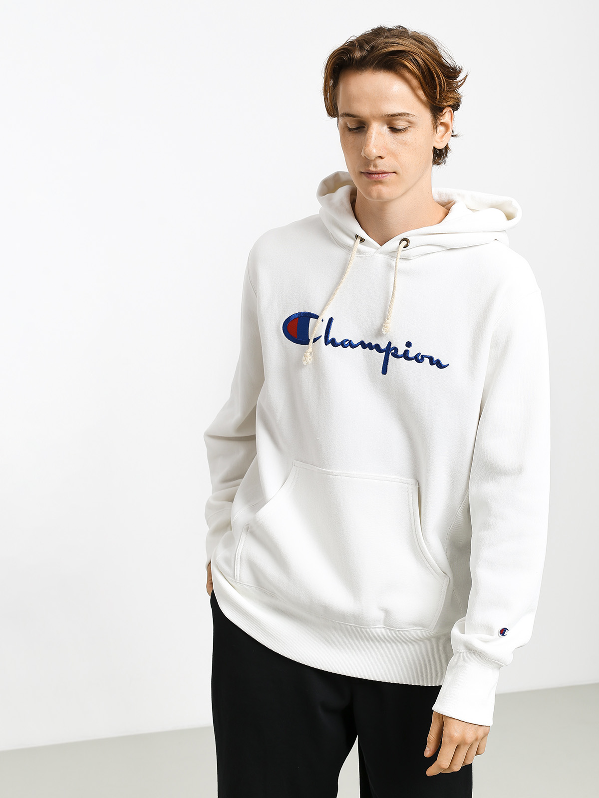 Champion premium script on sale hoodie