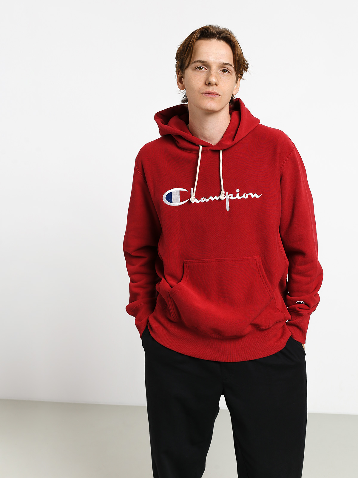 Mikina s kapucí Champion Premium Reverse Weave Hooded Big Logo HD (rdd)