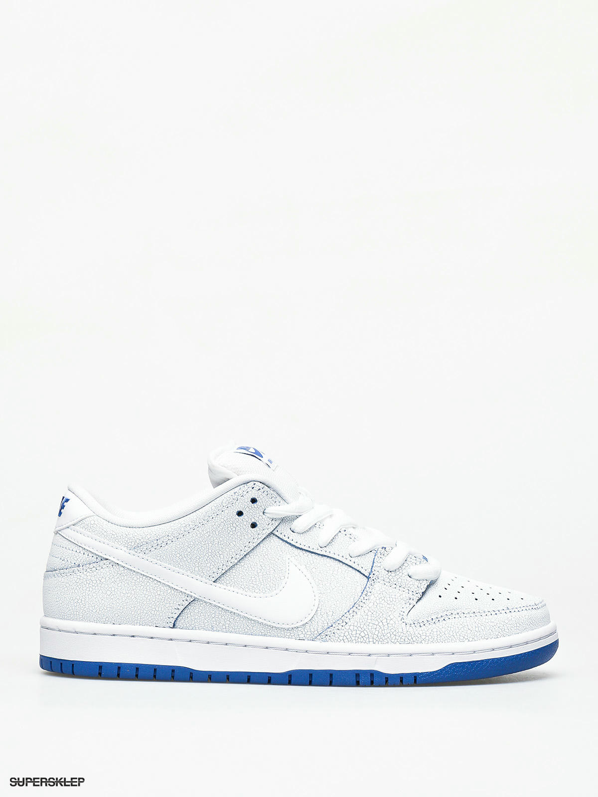 Boty Nike SB Dunk Low Pro Prm (white/white game royal)