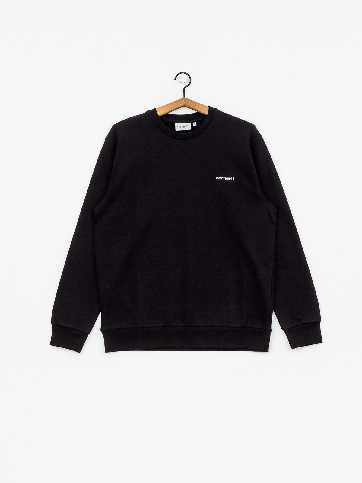 Mikina Carhartt WIP Script Embroidery (black/white)