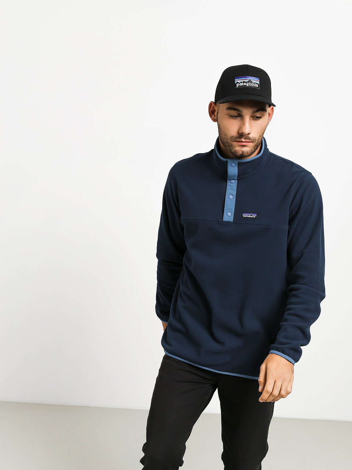 Pánský Fleecová mikina Patagonia Micro D Snap T (new navy)