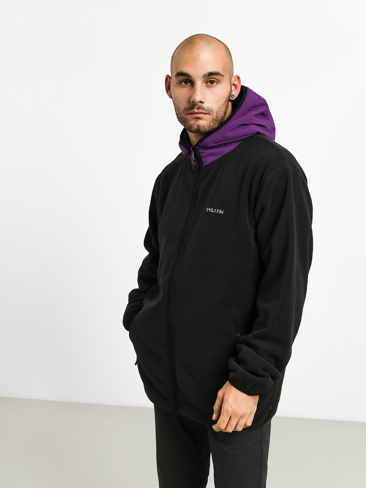 Mikina Volcom Atavic Zip (black)