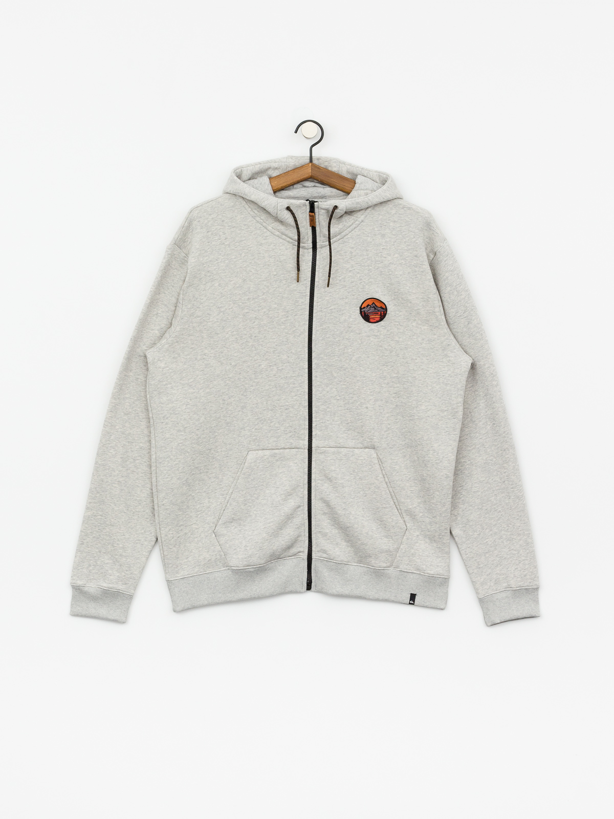 Pánská Mikina s kapucí Quiksilver Big Logo Snow ZHD (light grey heather)