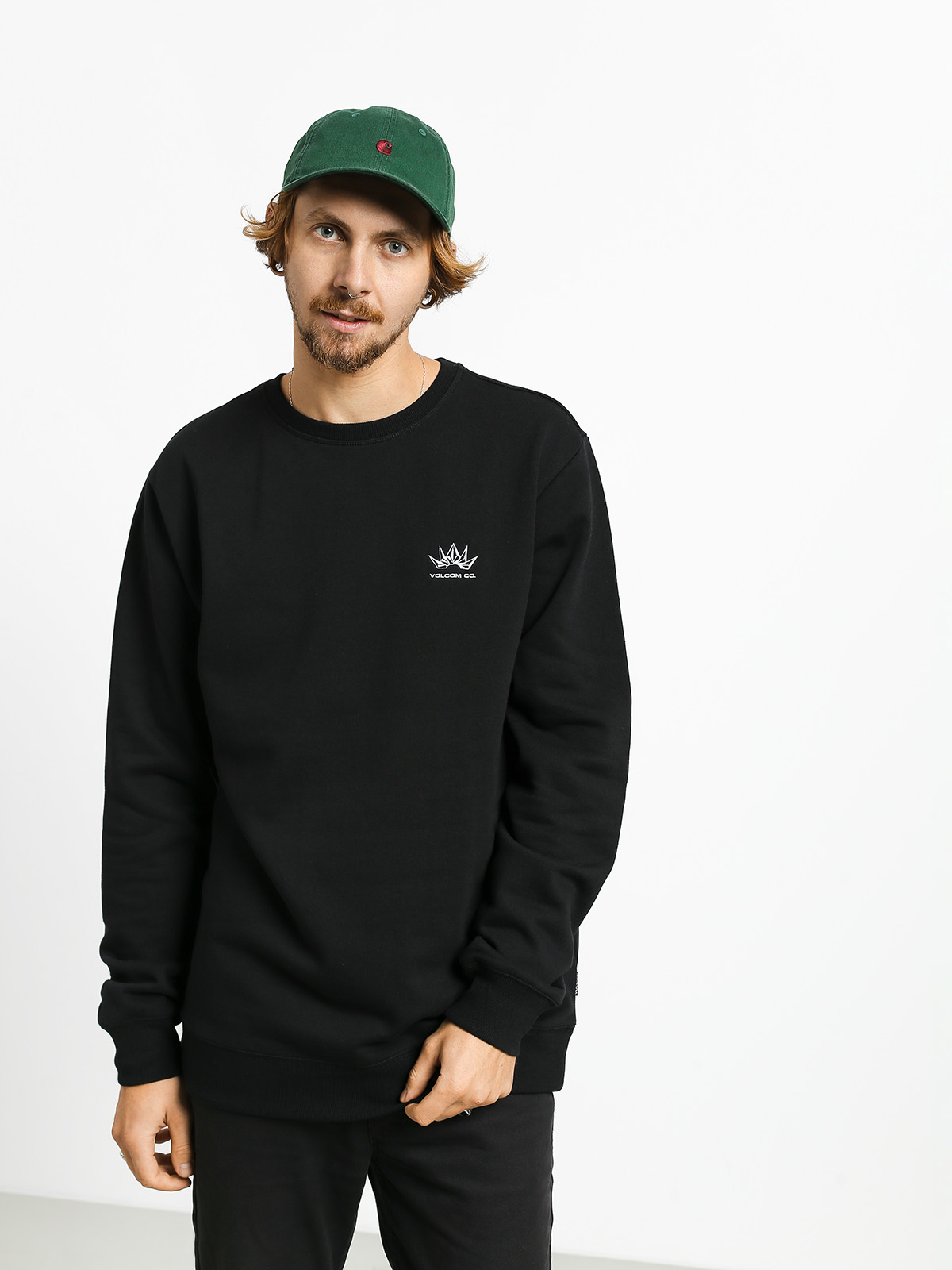 Mikina Volcom Supply Stone Crew (black)