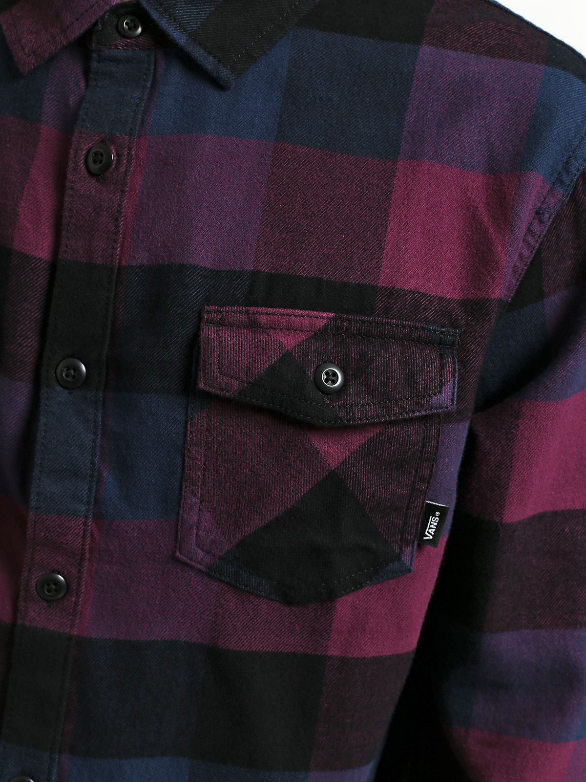 Košile Vans Box Flannel (prune/dress blues)