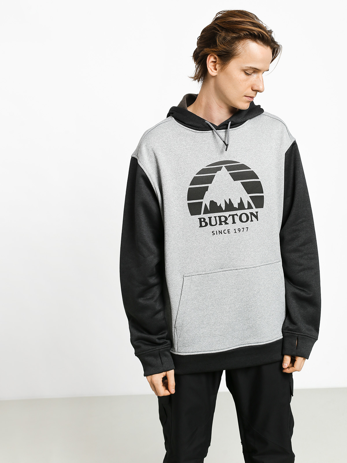 Pánská Mikina s kapucí Burton Oak HD (gryhtr/trublk)