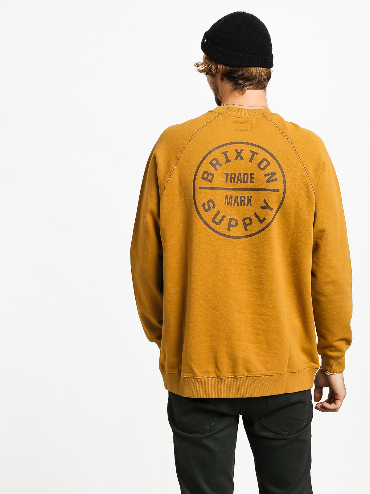 Mikina Brixton Oath Crew (maize)