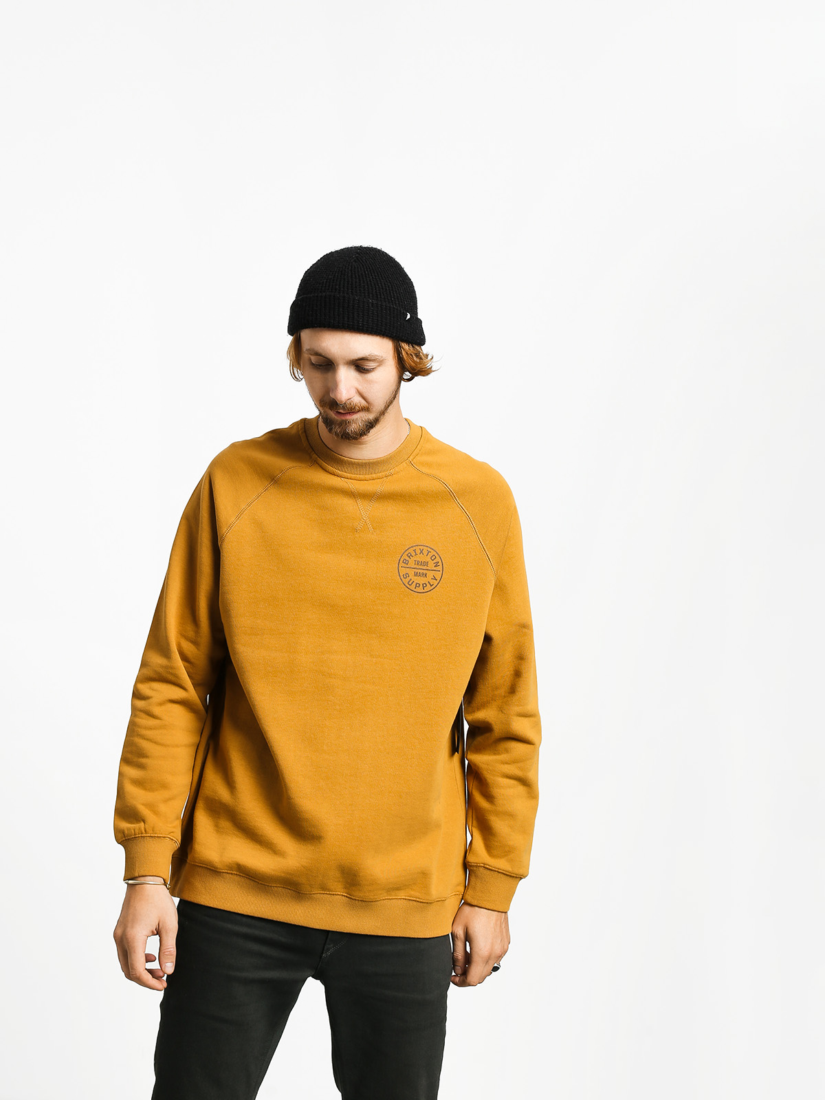 Mikina Brixton Oath Crew (maize)