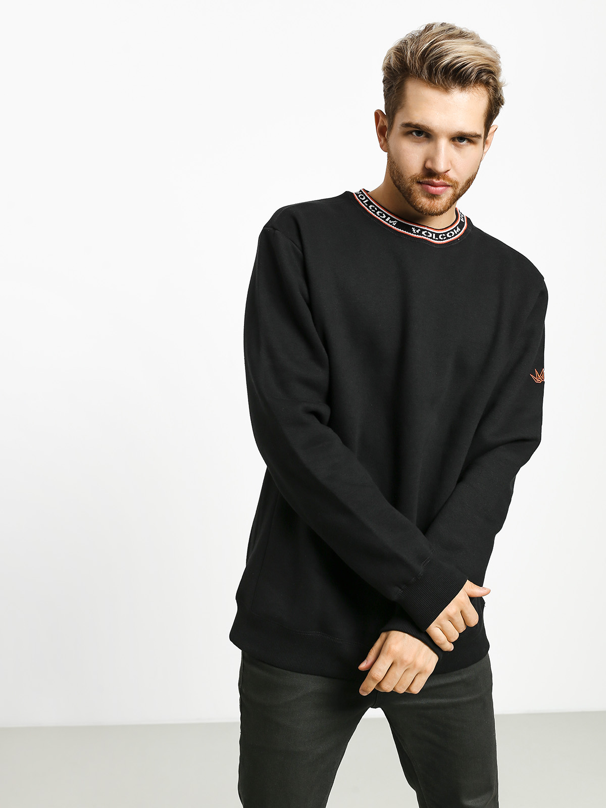 Mikina Volcom Forward To Past Crew (blk)