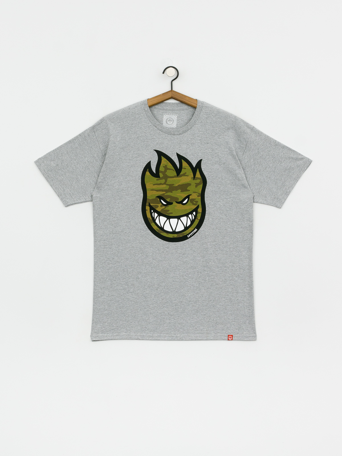 Tričko Spitfire Big Head Fill (athletic heather/camo)