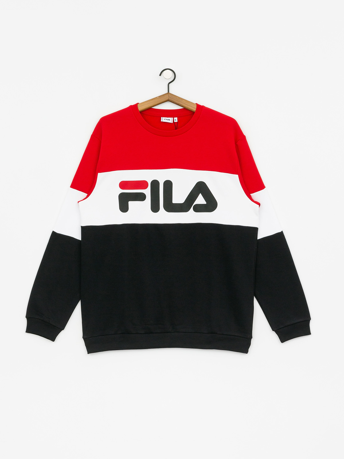 Mikina Fila Straight Blocked (true red/black/bright white)