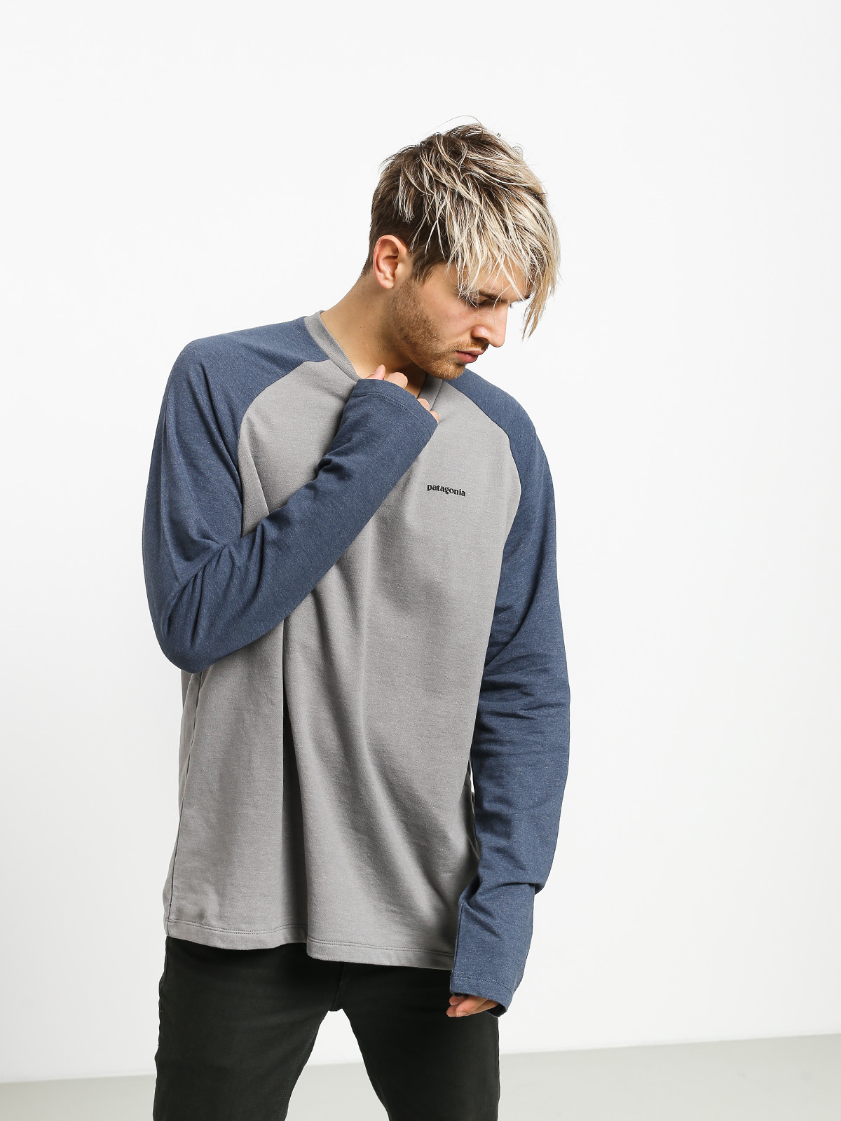 Mikina Patagonia P6 Logo Lw (feather grey w/dolomite blue)