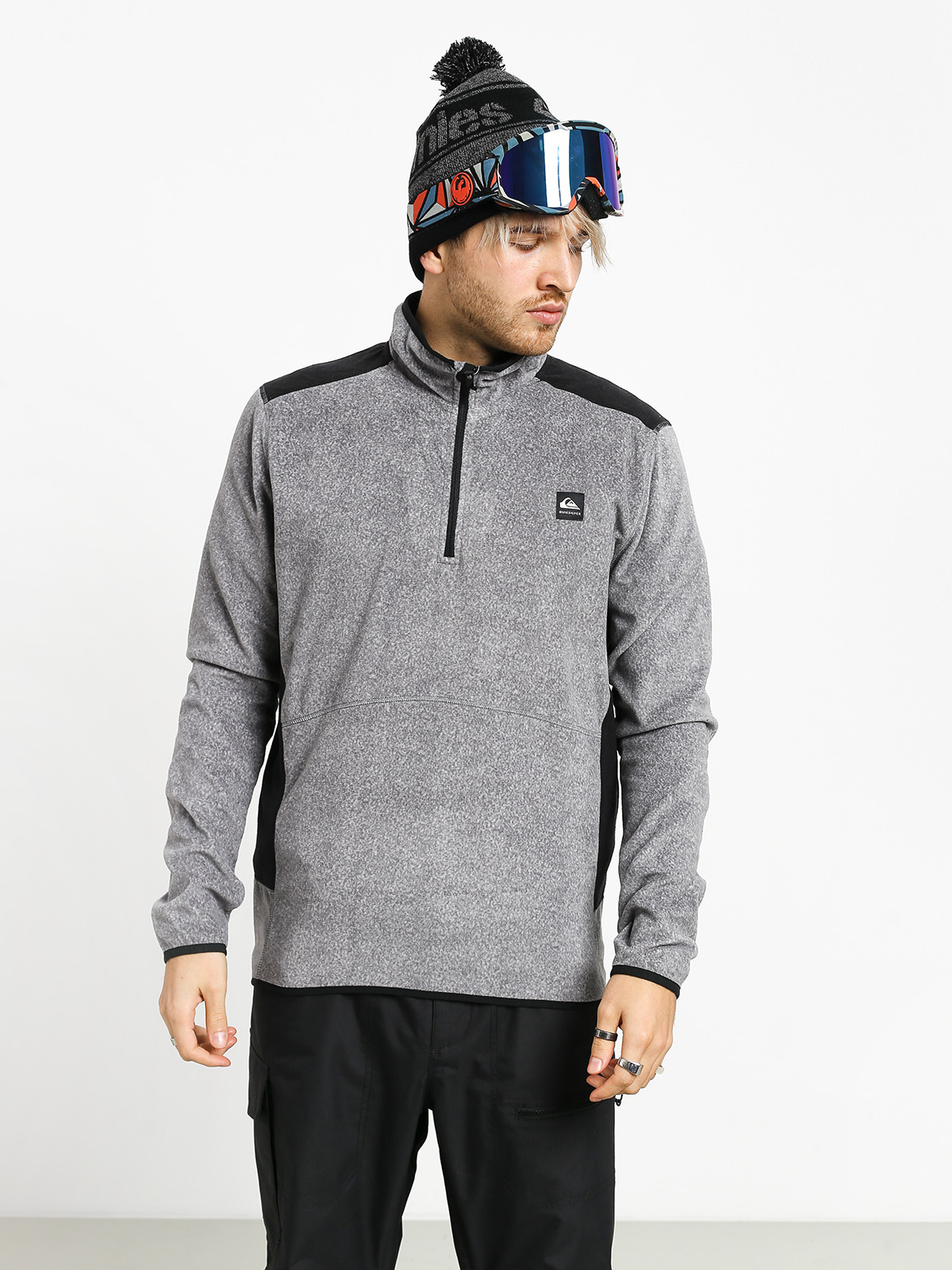Pánský Fleecová mikina Quiksilver Aker Hz Fleece (ripstop texture grey)